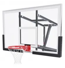 Баскетбольный щит DFC со съёмным регулятором высоты, стекло 6 мм, 136 х 80 см